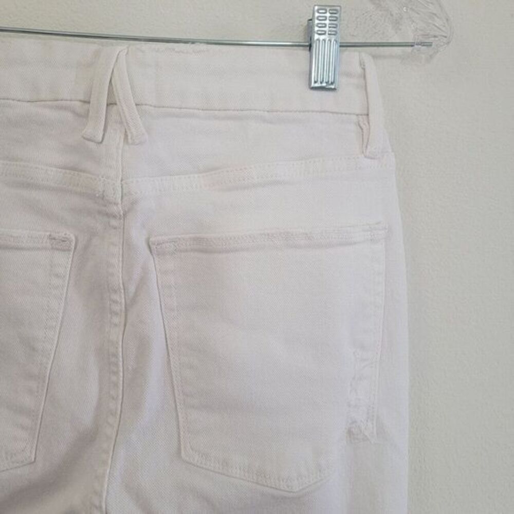 Good‎ American Good Boy Buttonfly Ripped Distressed Slit Jeans Sz 4 | 27 White - Picture 13 of 16